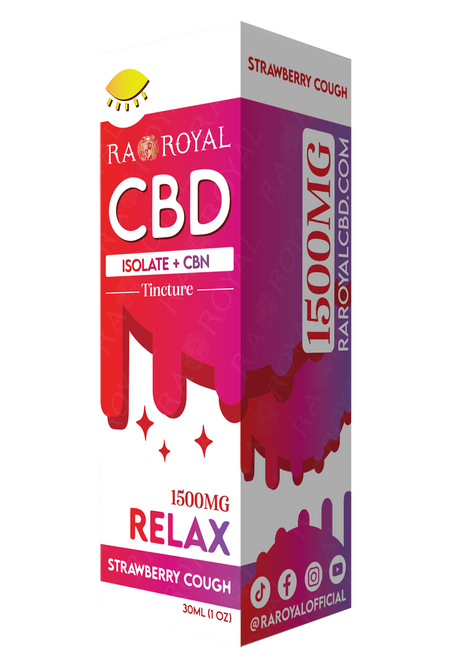 RA Royal CBD Blend 1500MG Tincture: Strawberry Cough (Relax)