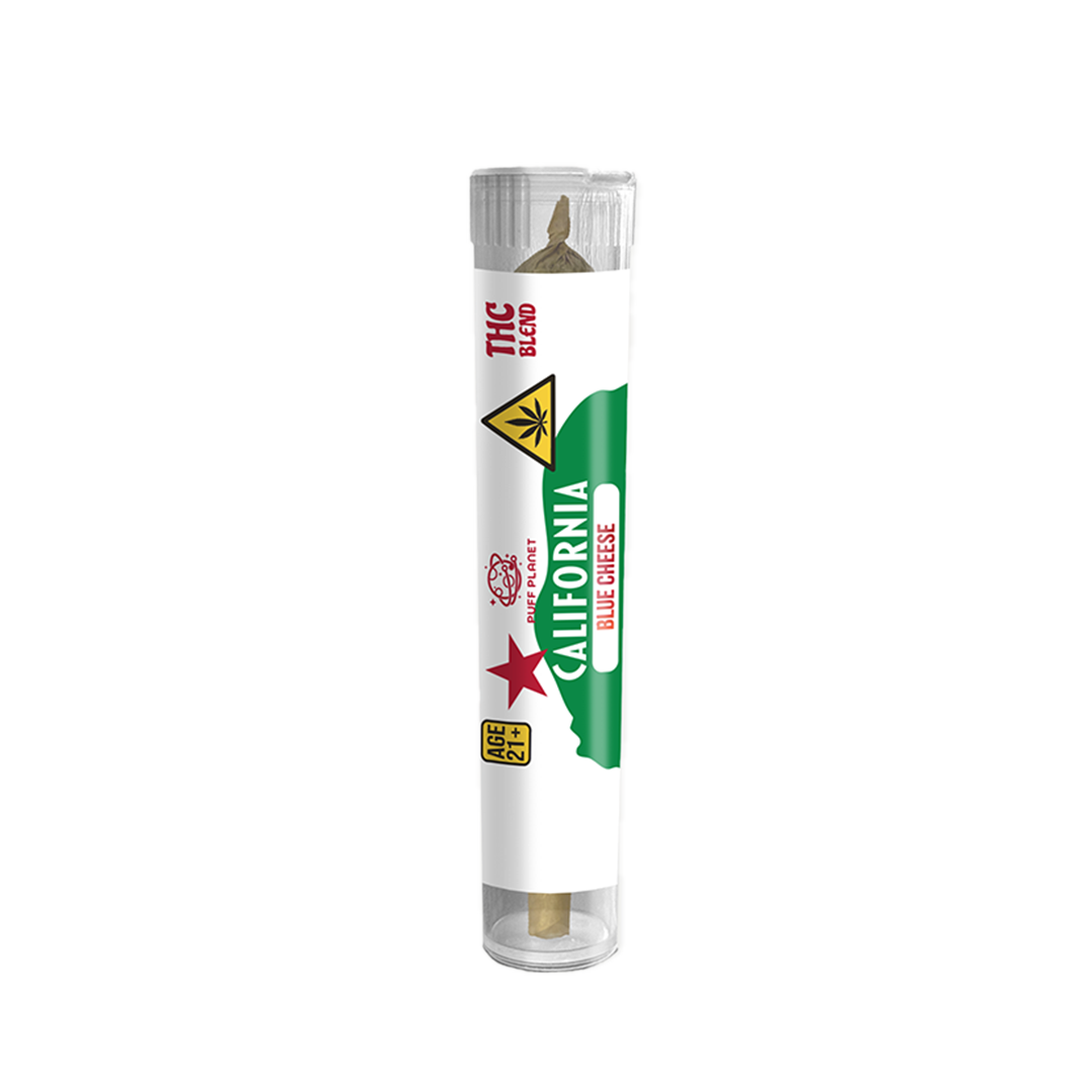 Puff Planet 1.5G THC Blend Preroll: California Blue Cheese (Indica)