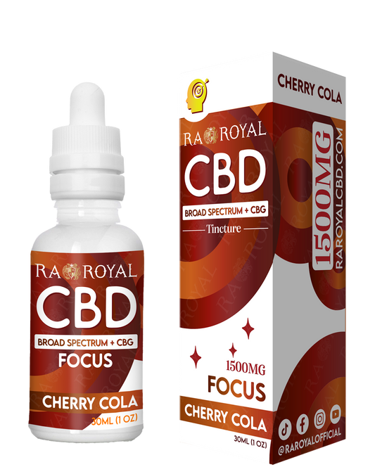 RA Royal CBD Blend 1500MG Tincture: Cherry Cola (Focus)
