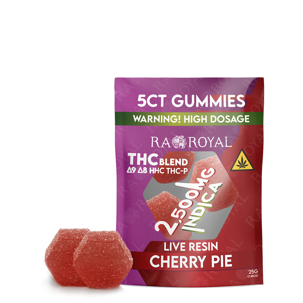 Ra Royal Cherry Pie Indica Live Resin Blend Gummies 2500MG