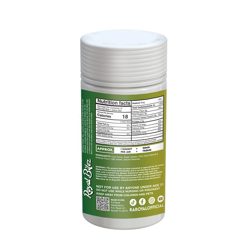 Gomitas RA Royal THC Blend 15000MG: Sandía silvestre (híbrida)