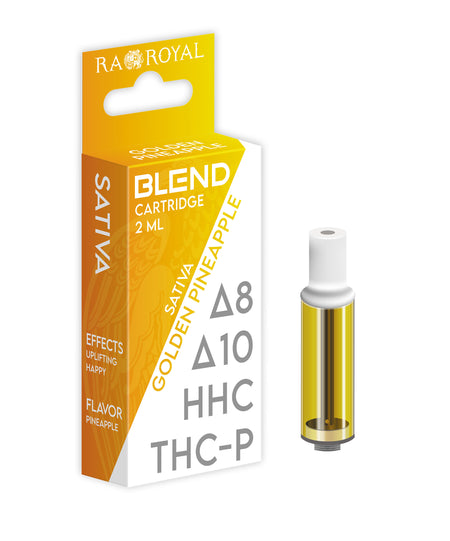 Ra Royal Golden Pineapple Sativa Blend 2ML cartridge 1800MG