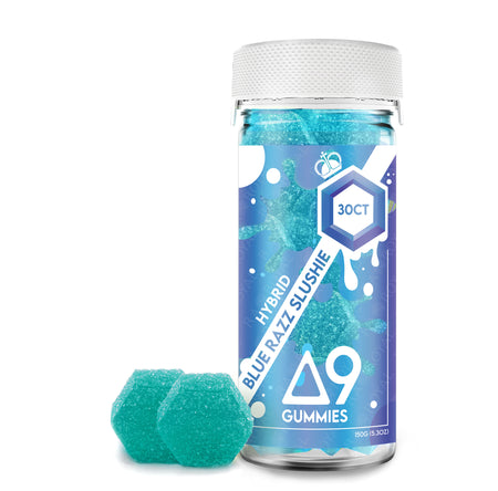 Ra Royal Blue Razz Slushie Hybrid D9 Gummies 1050MG
