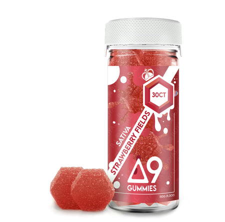 Ra Royal Strawberry Fields Sativa D9 Gummies 1050MG