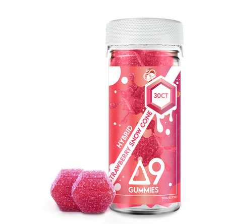Ra Royal Strawberry Snow Cone Hybrid D9 Gummies 1050MG