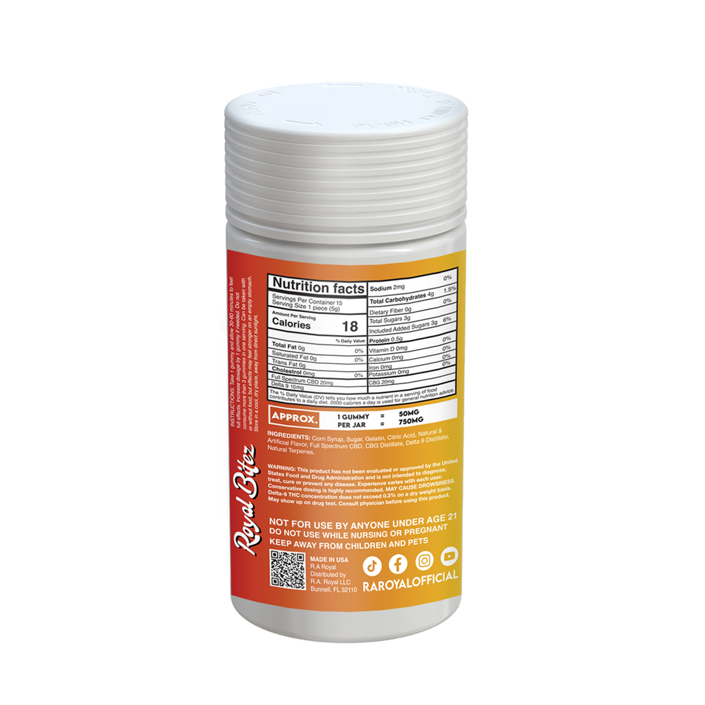Gomitas RA Royal THC Blend 15000MG: Sandía silvestre (híbrida)