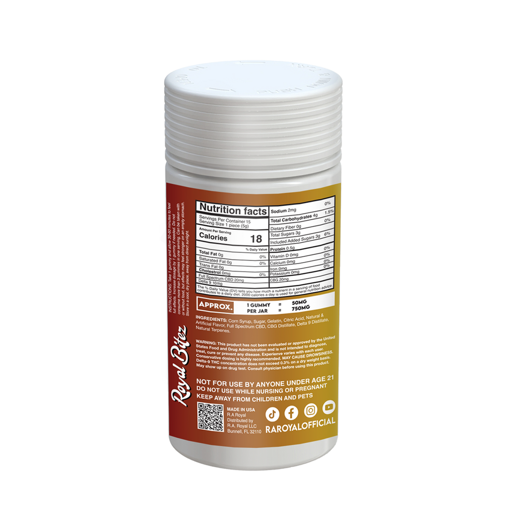 Gomitas RA Royal THC Blend 15000MG: Sandía silvestre (híbrida)