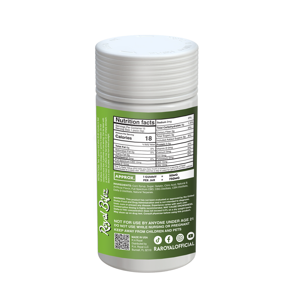 Gomitas RA Royal THC Blend 15000MG: Sandía silvestre (híbrida)