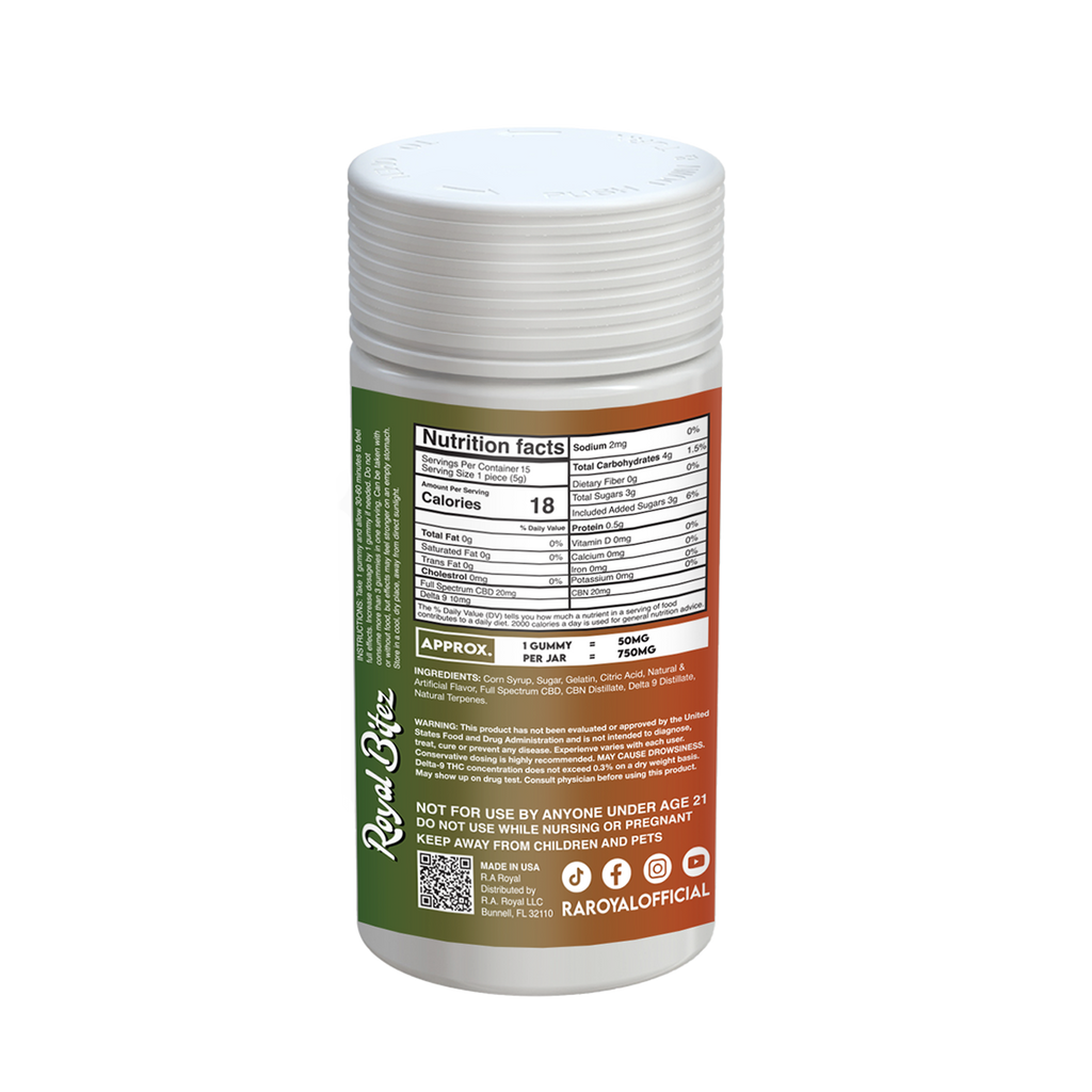 RA Royal Bitez Delta 9 15CT Gummy: Strawberry (Indica)