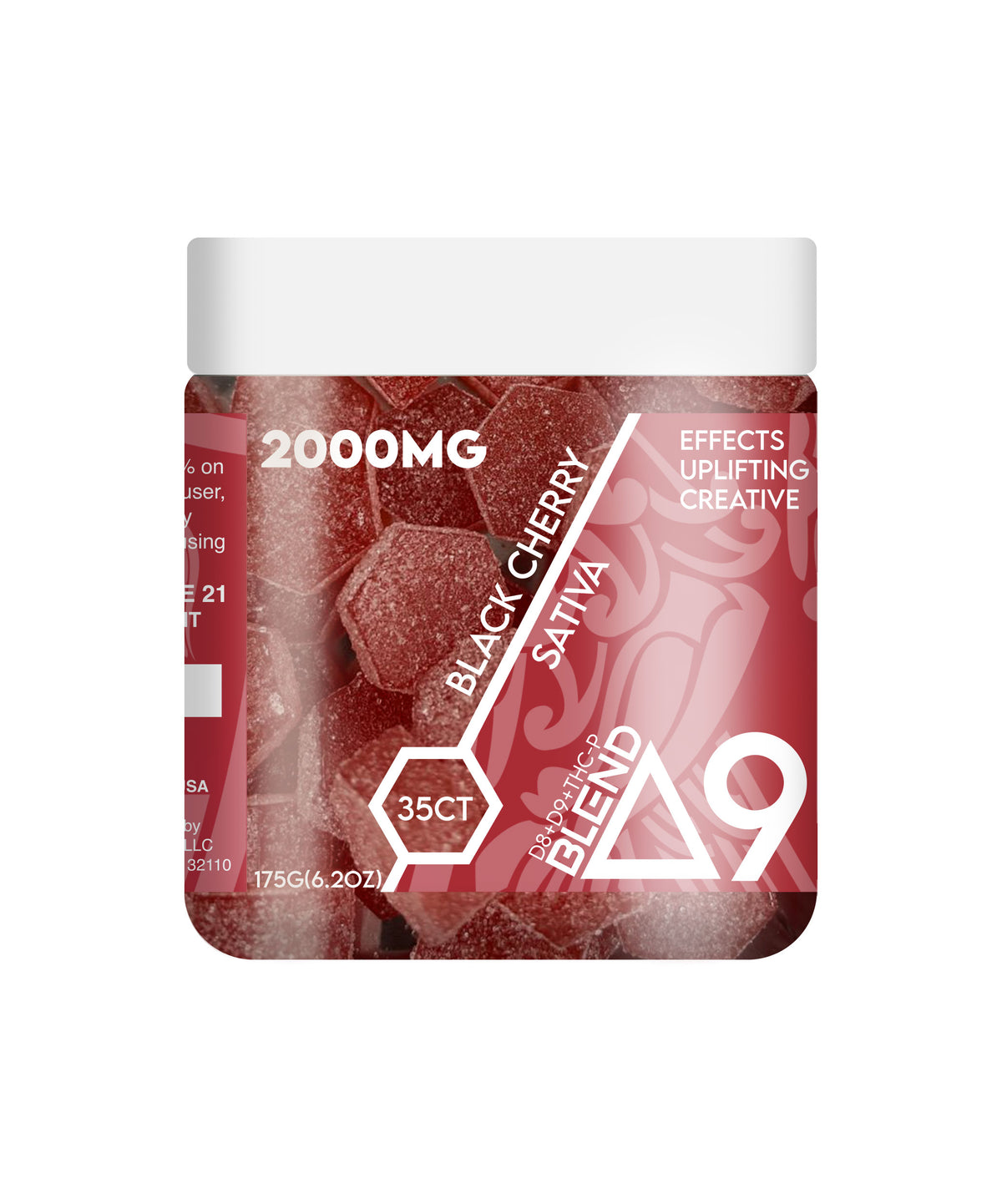 Ra Royal Black Cherry Sativa D9 Blend Gummies 2000MG 