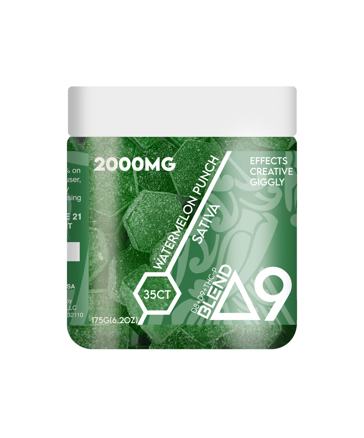 Ra Royal Watermelon Punch Sativa D9 Blend Gummies 2000MG 
