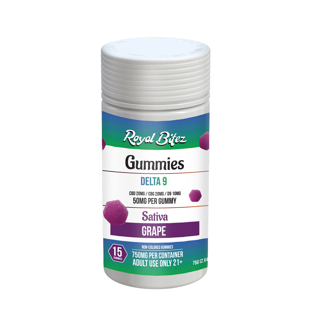 RA Royal Bitez Delta 9 15CT Gummy: Grape (Sativa)