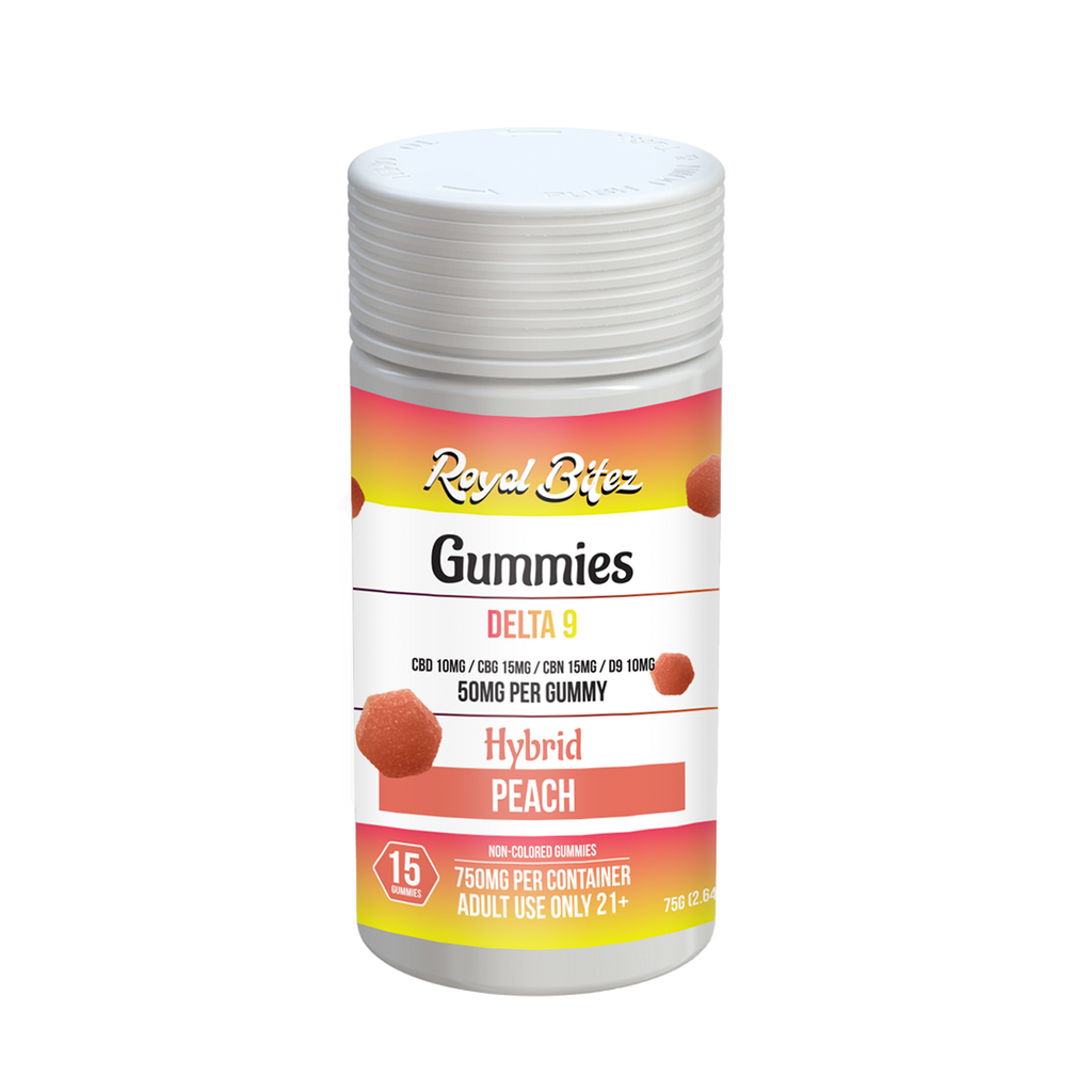 RA Royal Bitez Delta 9 15CT Gummy: Peach (Hybrid)