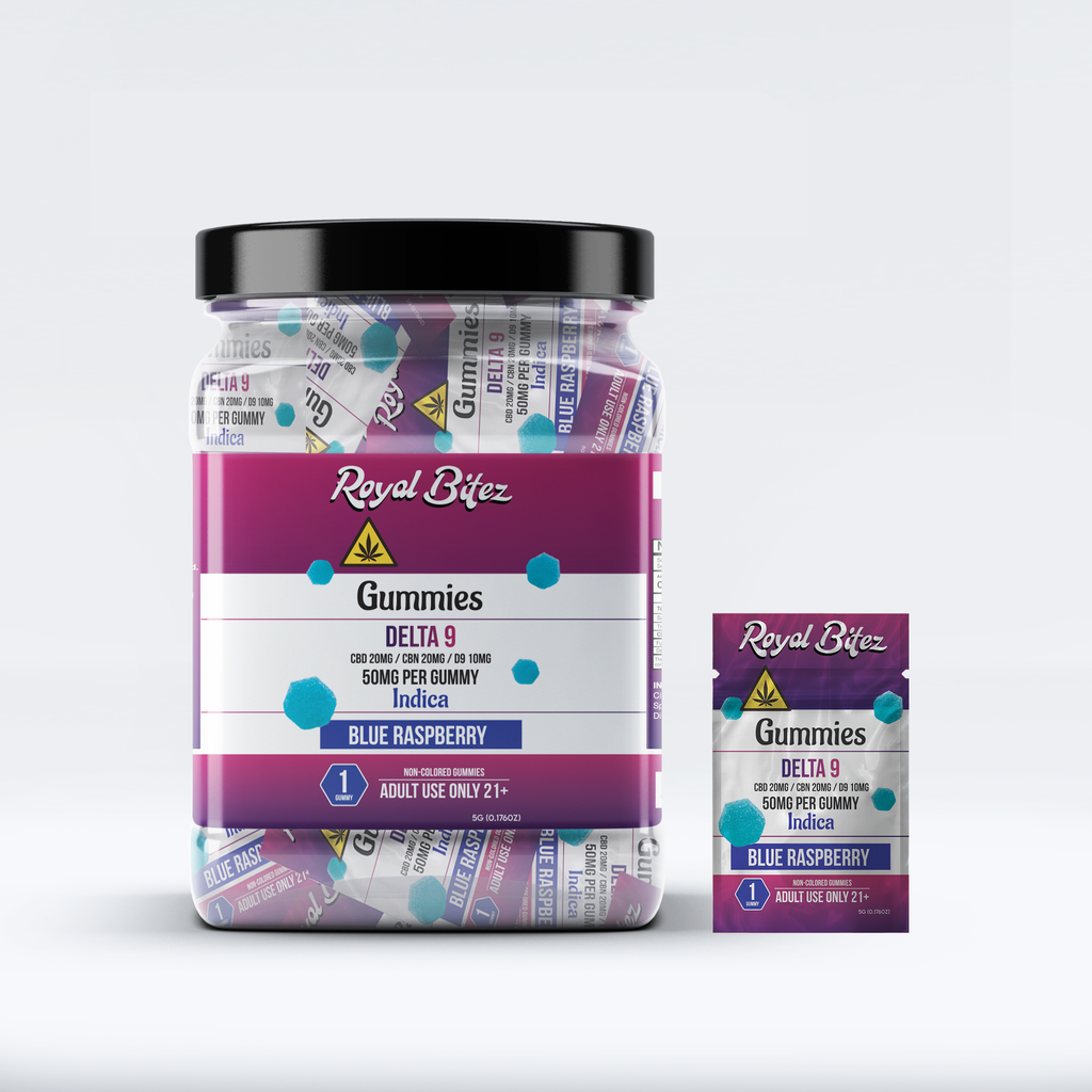 RA Royal Bitez Delta 9 27CT Single Gummy: Blue Raspberry (Indica)