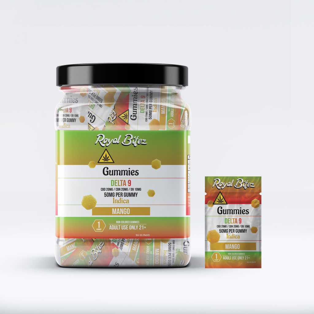 RA Royal Bitez Delta 9 27CT Single Gummy: Mango (Indica)