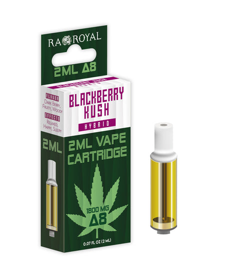 Ra Royal Blackberry Kush hybrid Delta 8 2ml cartridge 1800MG