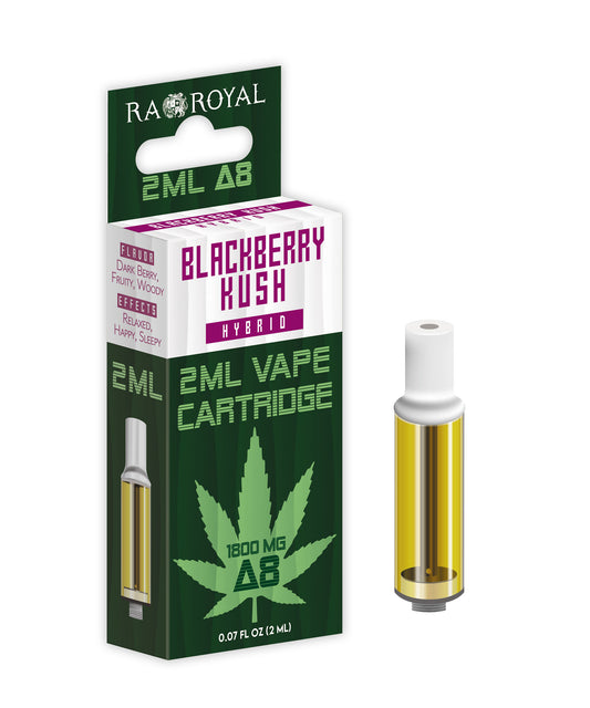 Ra Royal Blackberry Kush hybrid Delta 8 2ml cartridge 1800MG
