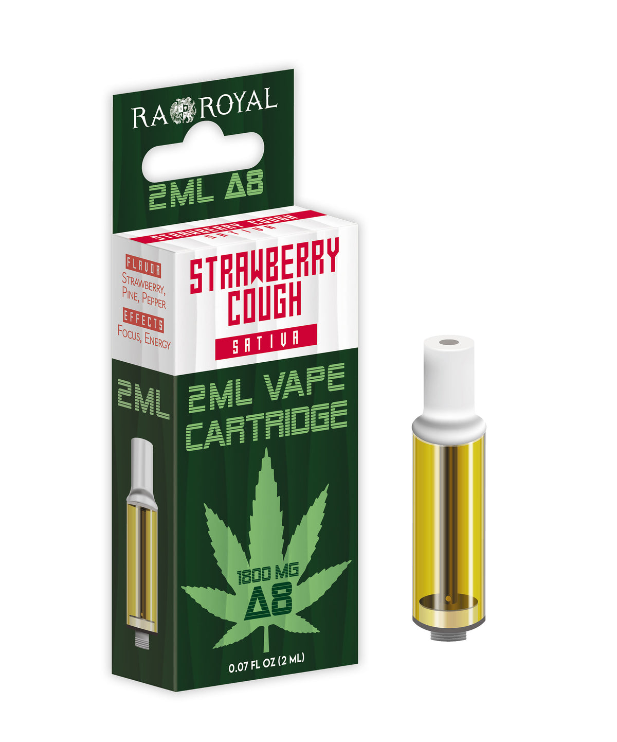 RA Royal Delta 8 2ML Cartridge in Strawberry Cough (Sativa)