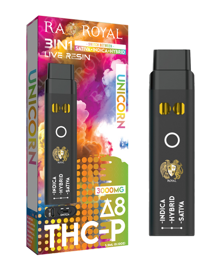 R.A. Royal Delta 8 + THC-P Three-In-One Disposable Vape Unicorn (3000MG)