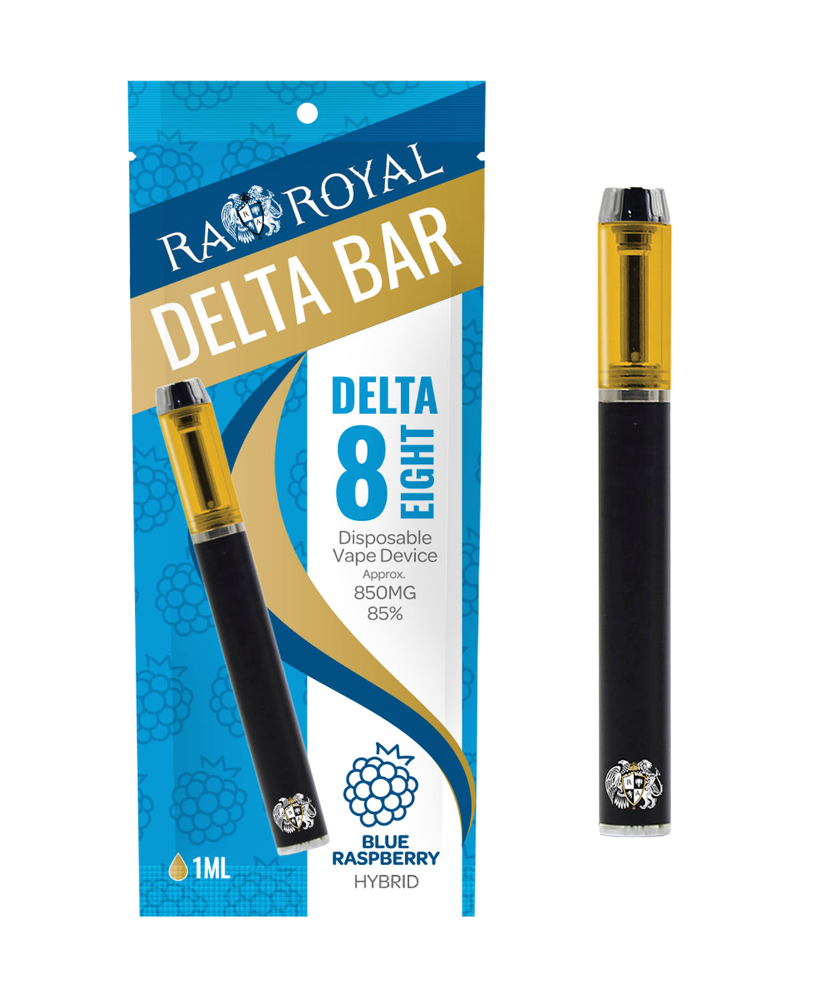 RA Royal Delta 8 1ML Vape in Blue Raspberry (Hybrid)