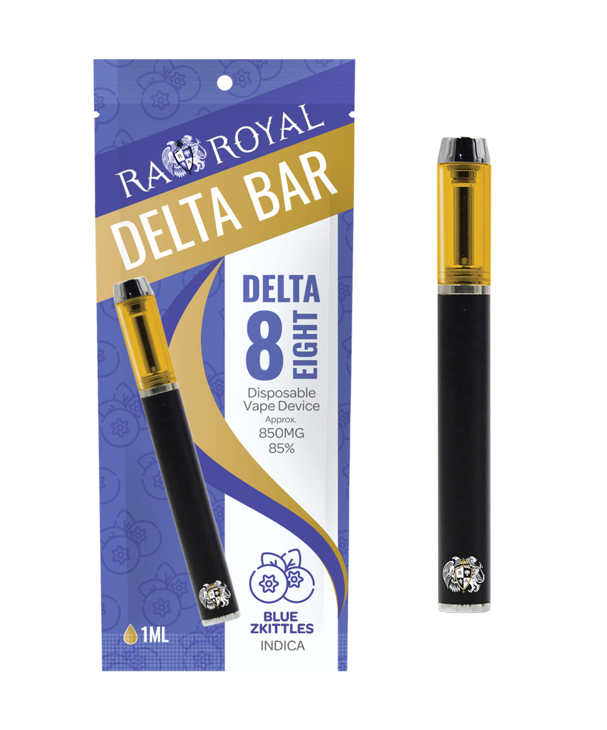 RA Royal Delta 8 1ML Vape in Blue Zkittles (Indica)