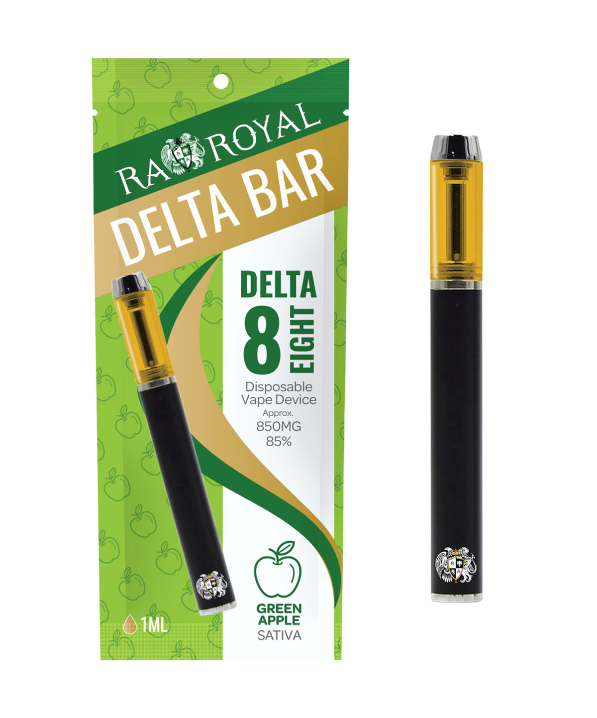 RA Royal Delta 8 1ML Vape in Green Apple (Sativa)