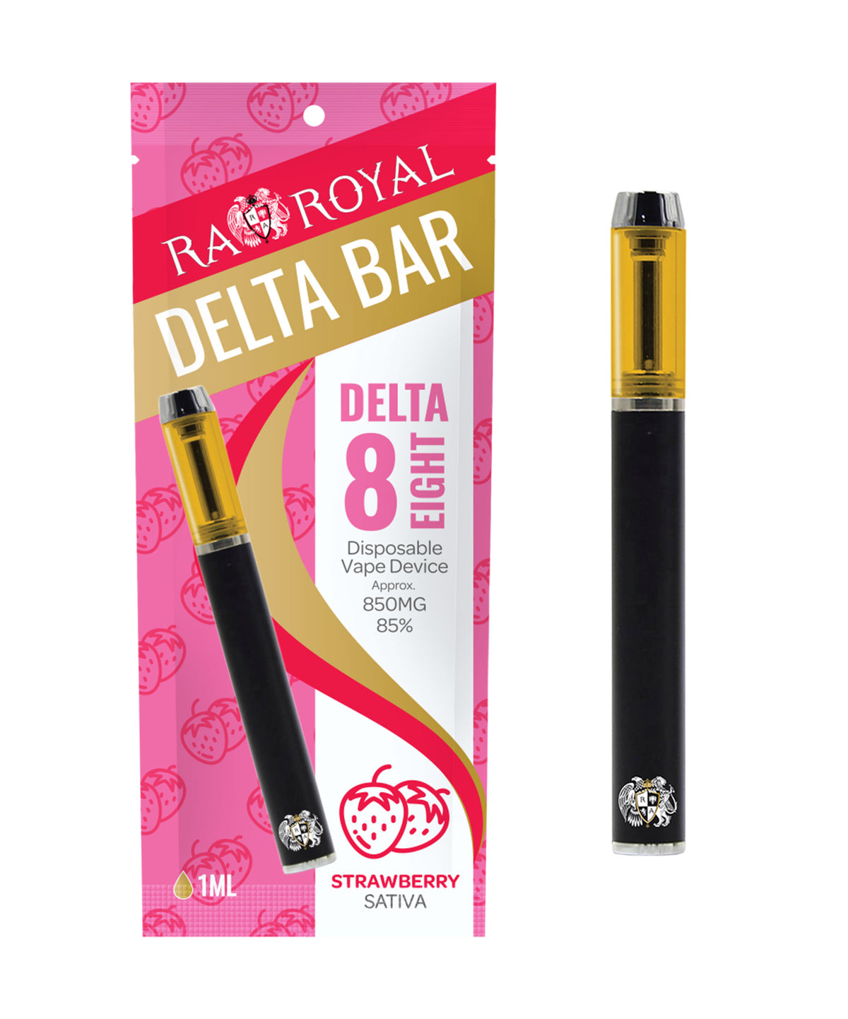 RA Royal Delta 8 1ML Vape in Strawberry (Sativa)