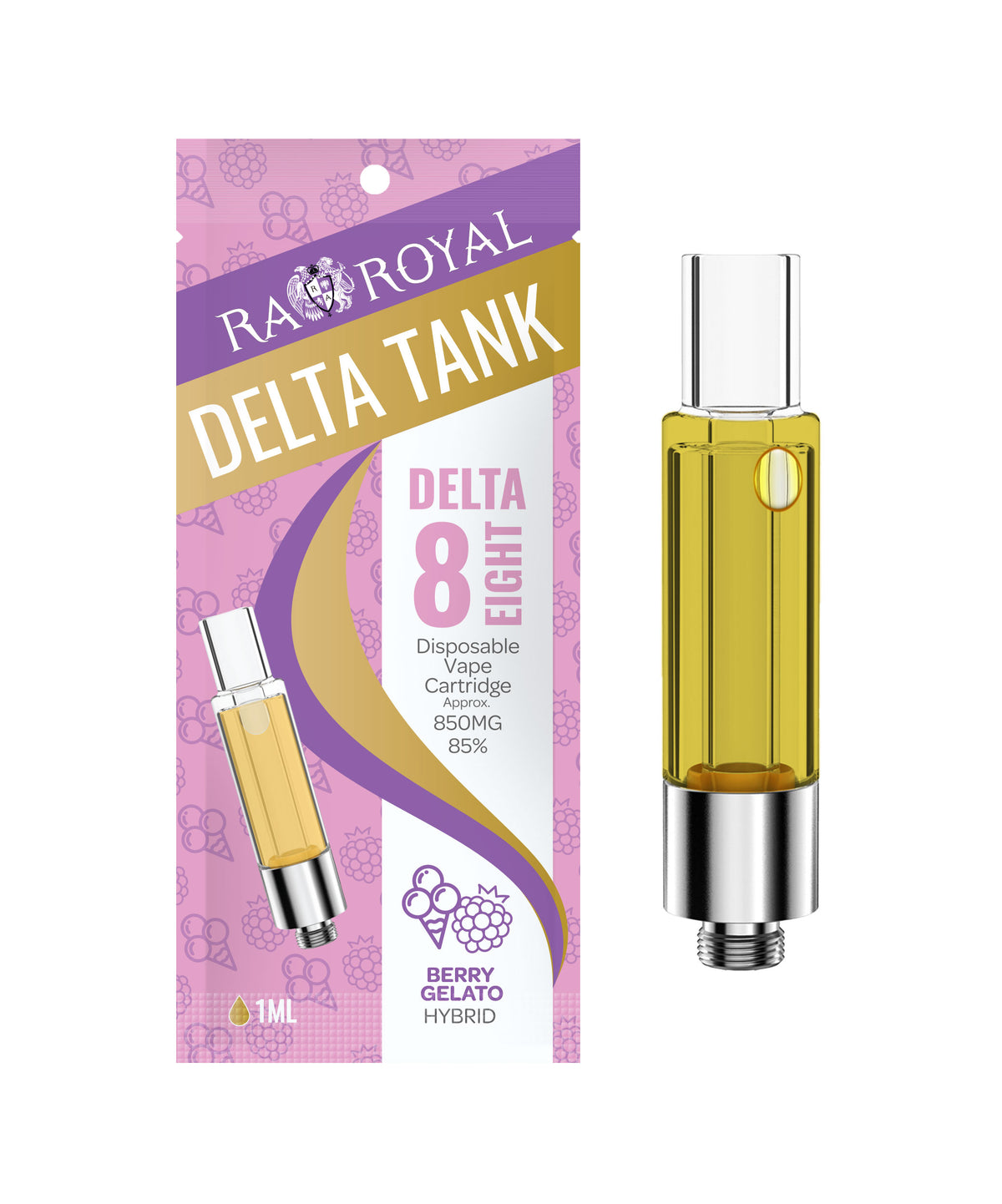 RA Royal Delta 8 1ML Cartridge in Berry Gelato (Hybrid)
