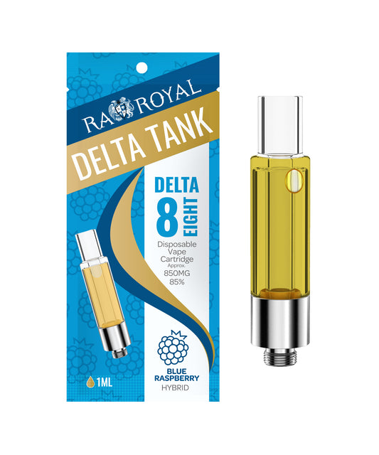 RA Royal Delta 8 1ML Cartridge: Blue Raspberry (Hybrid)