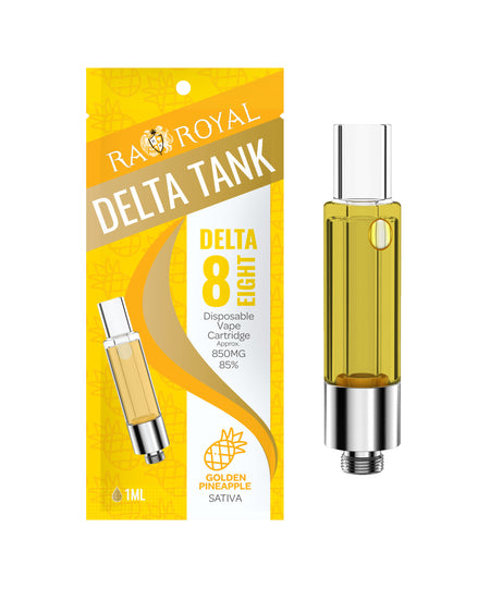 Ra Royal Golden Pineapple Sativa
Delta 8 Cartridge 1ML 850MG