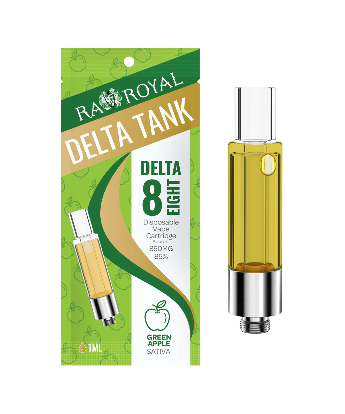 RA Royal Delta 8 1ML Cartridge in Green Apple (Sativa)