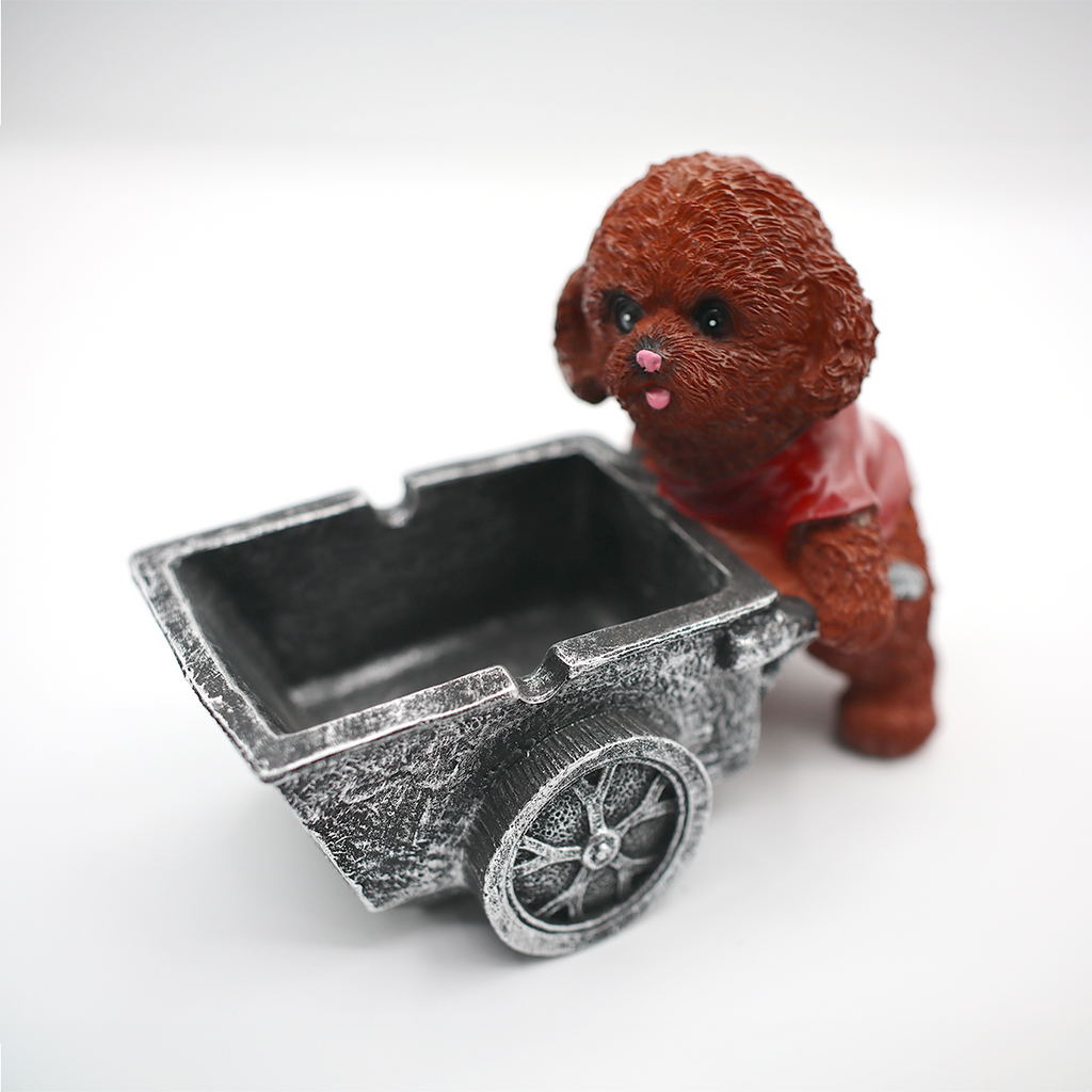 Dog with Trolley Ashtray angle 1 