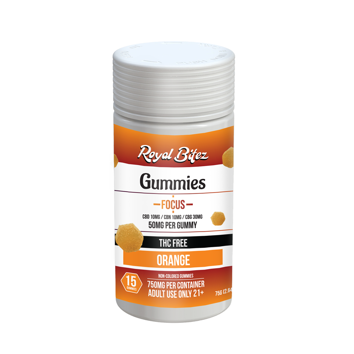 RA Royal Bitez Focus 15CT Gummy: Orange