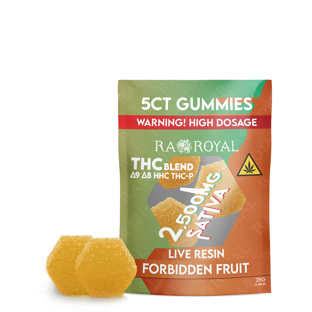 Ra Royal Forbidden Fruit Sativa Live Resin Blend Gummies 2500MG