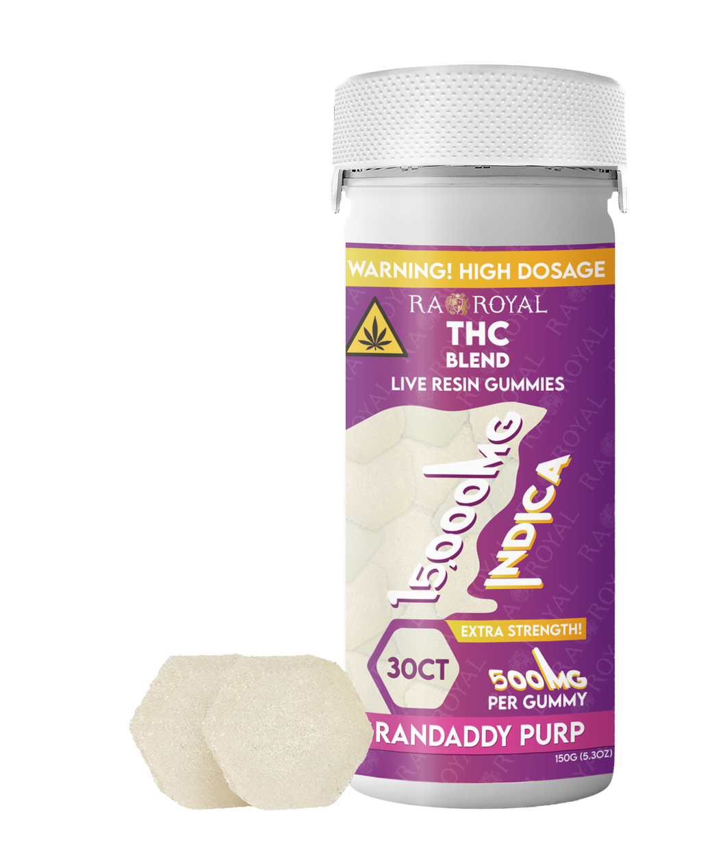 RA Royal THC Blend 15000MG Gummy: Grandaddy Purp (Indica)