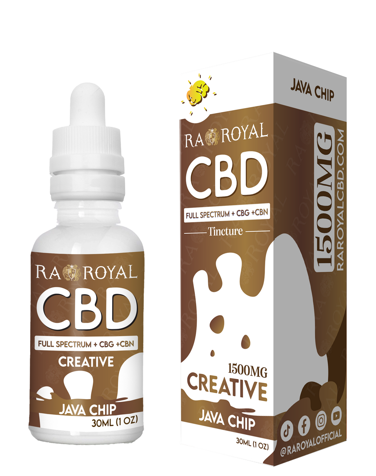 RA Royal CBD Blend 1500MG Tincture: Java Chip (Creative)