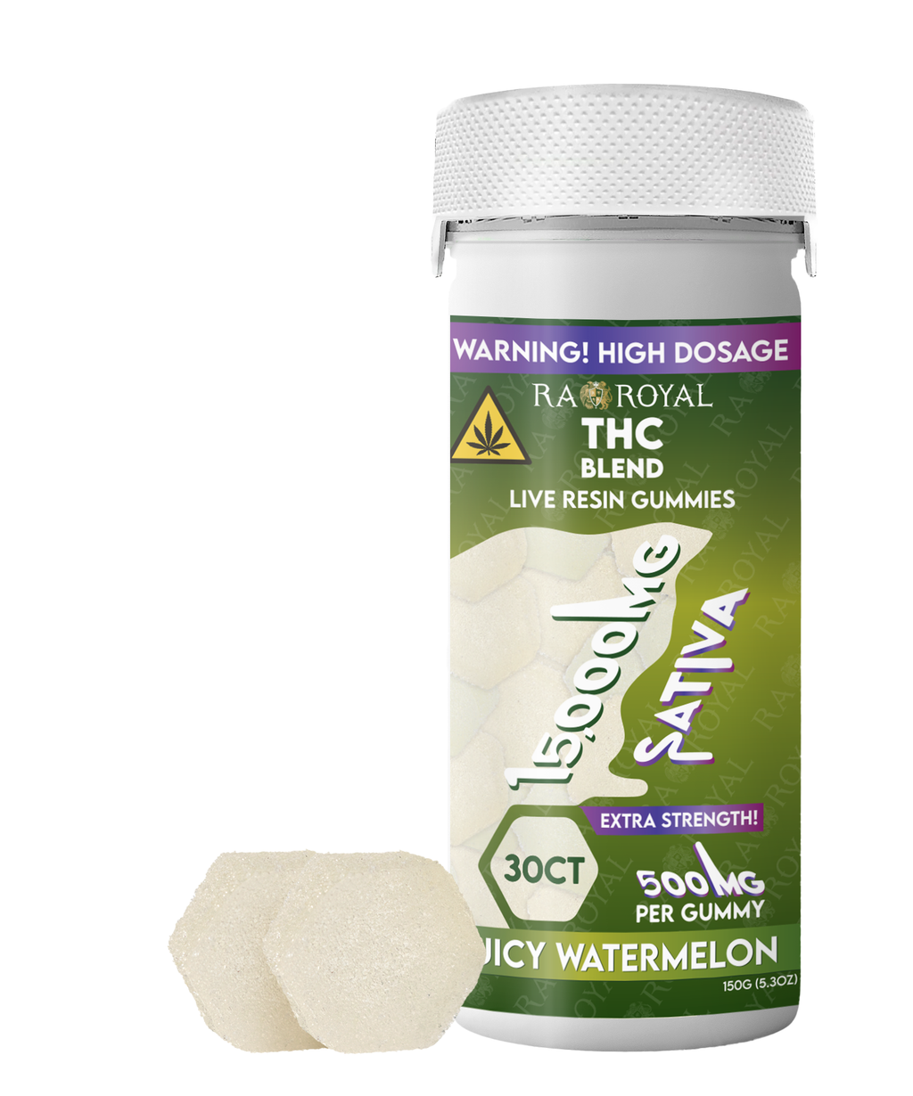 RA Royal THC Blend 15000MG Gummy: Juicy Watermelon (Sativa)