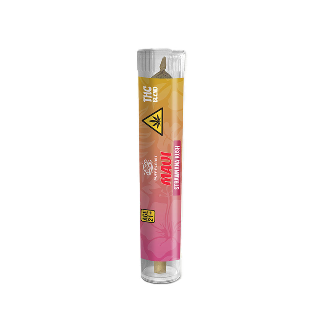 Puff Planet 1.5G THC Blend Preroll: Maui Strawnana Kush (Hybrid)