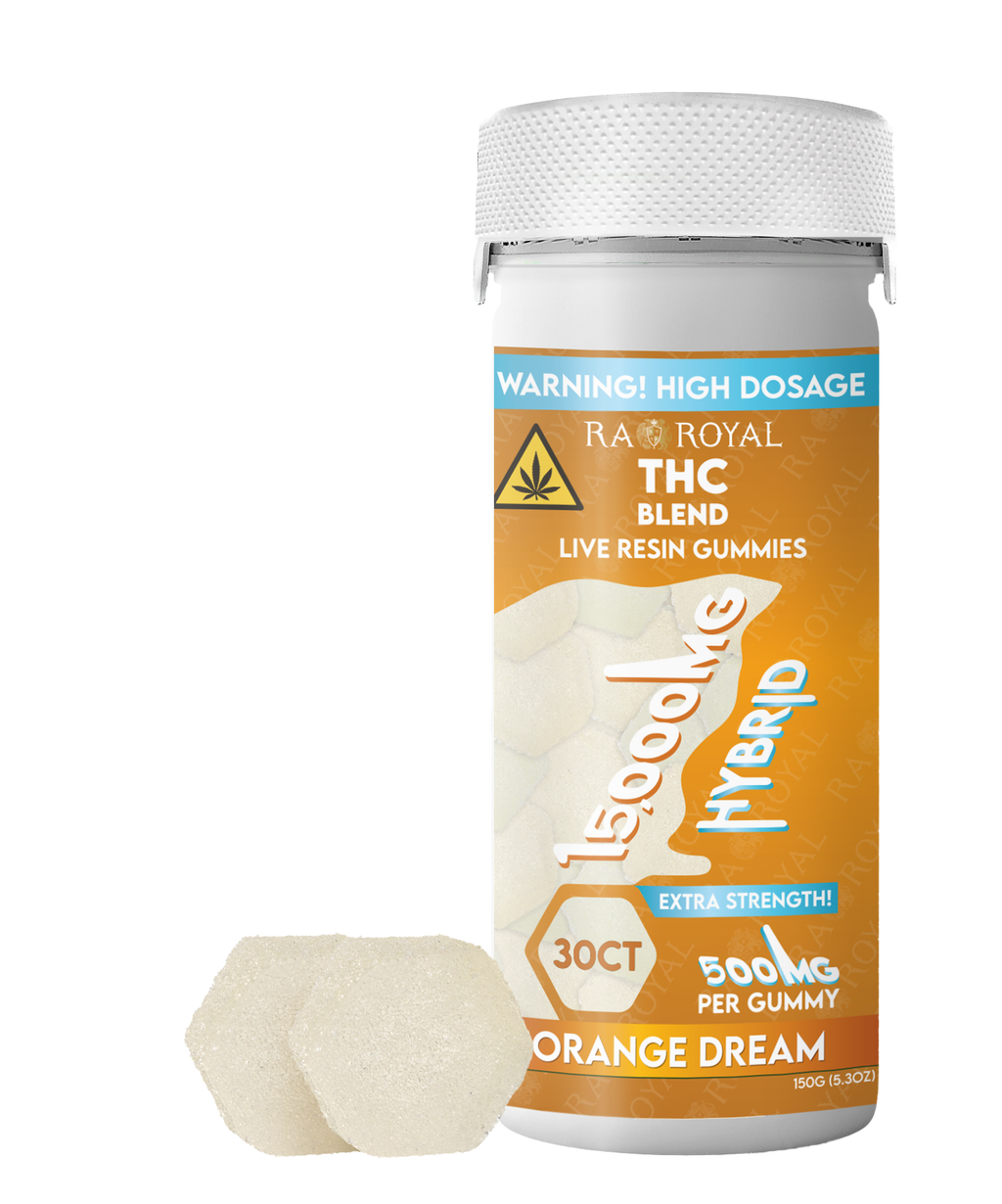 RA Royal THC Blend 15000MG Gummy: Orange Dream (Hybrid)