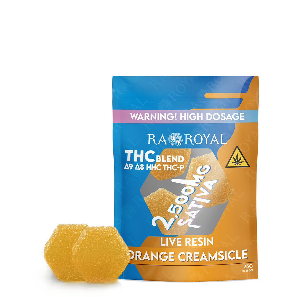 Ra Royal Orange Creamsicle Sativa Live Resin Blend Gummies 2500MG