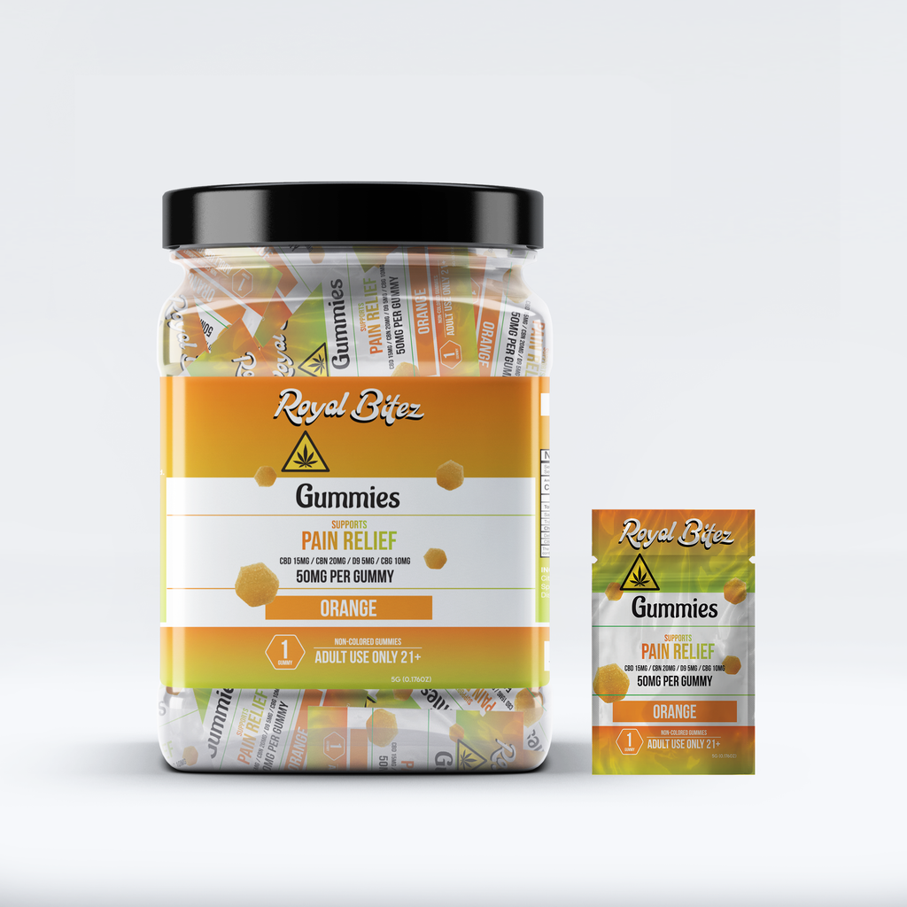 RA Royal Bitez Pain Relief Support 27CT Single Gummy: Orange