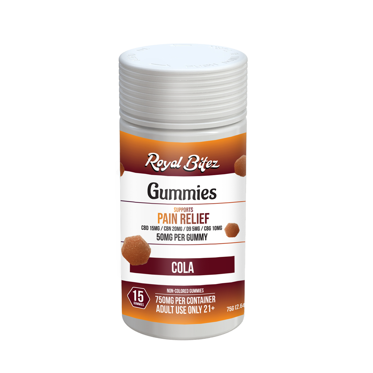 RA Royal Bitez Pain Relief Support 15CT Gummy: Cola