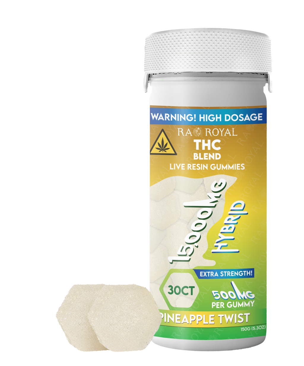 RA Royal THC Blend 15000MG Gummy: Pineapple Twist (Hybrid)