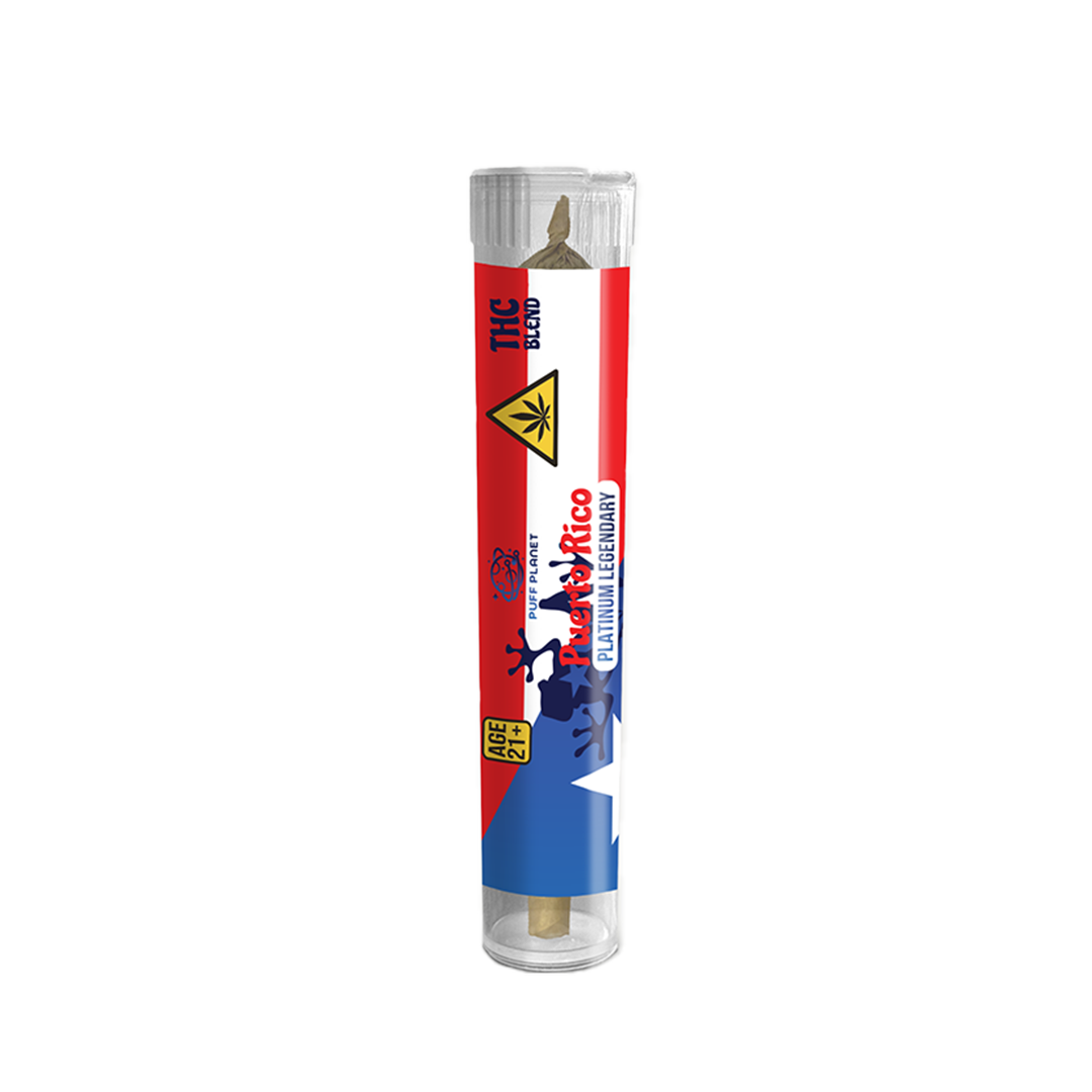Puff Planet 1.5G THC Blend Preroll: Puerto Rico Platinum Legendary (Hybrid)