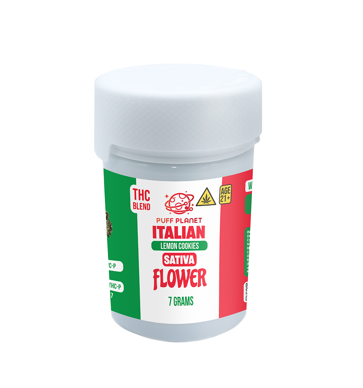 Puff Planet 7G THC Blend Flower: Italian Lemon Cookies (Sativa)