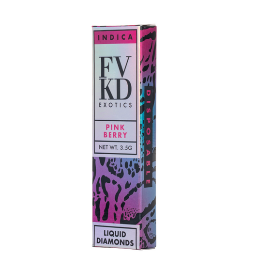 FVKD Liquid Diamonds 3.5ML Vape: Pink Berry (Indica)