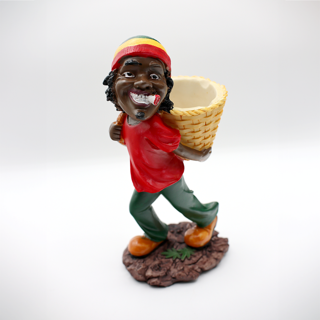Smiling Man with Basket Ashtray angle 1 