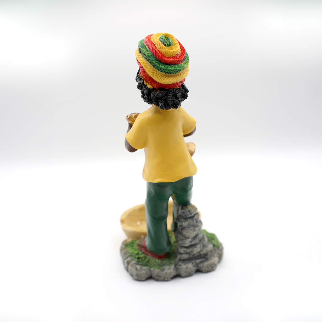 Smiling Man with Trumpet Ashtray angle 2