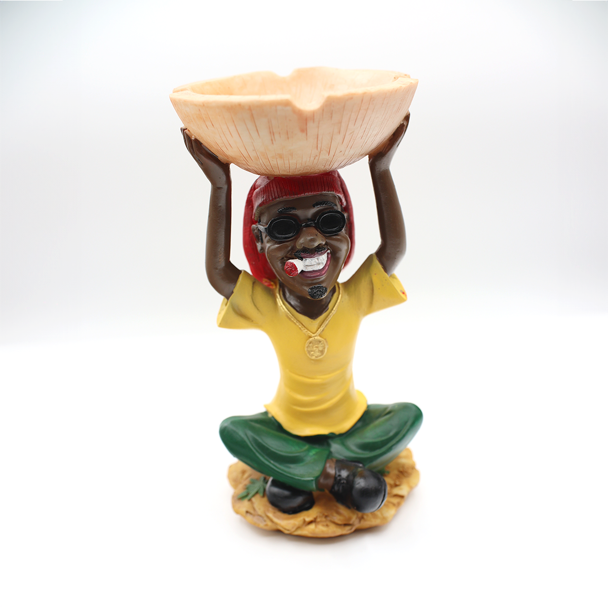 Smiling Statue Ashtray angle 1 