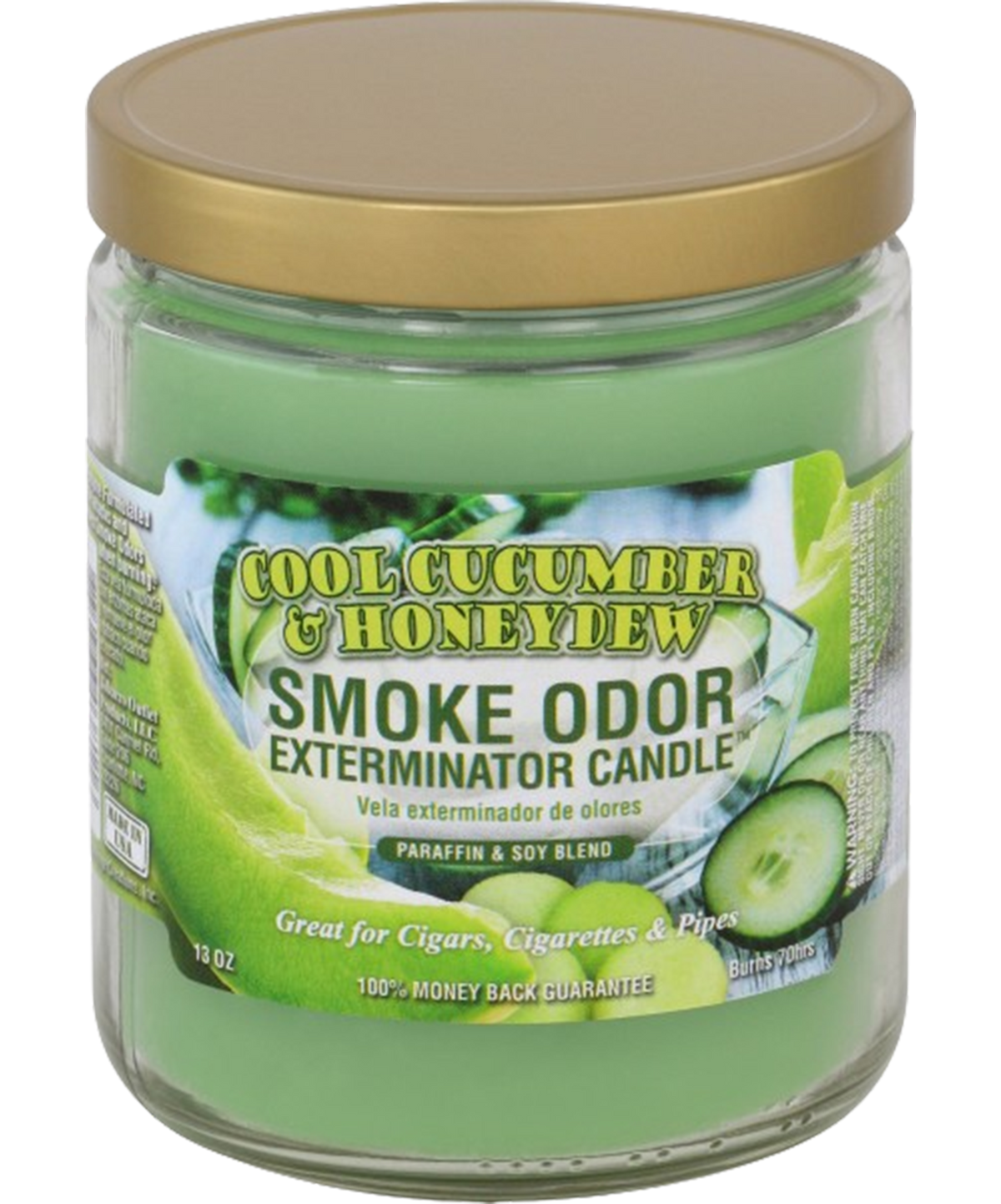 Smoke Odor 13oz Candle: Cool Cucumber & Honeydew